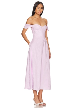 Bardot x REVOLVE Magdelena Midi Dress in Lavender. Size 2. Also in 10, 12, 4, 6, 8.