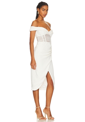 Bardot Novacane Midi Dress in White. Size 2. Also in 6, 8.