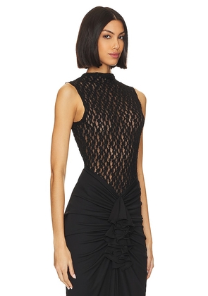 BUCI Sheer Lace Tank in Black. Size L. Also in M, S, XL, XS.