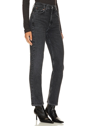 AGOLDE High Rise Stovepipe Jeans in Black. Size 23. Also in 24, 25, 26, 27, 28, 30, 32, 33, 34.