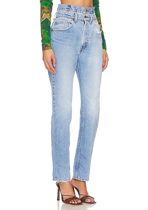 aligrace Vintage Double Waist Jeans in Denim-Light. Size 23. Also in 24, 25, 28, 29, 31, 32.