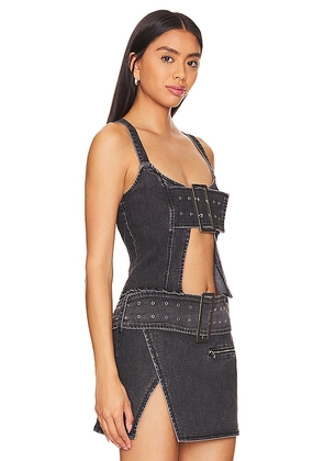 BY.DYLN Zeddy Top in Black. Size M. Also in L, S, XS.