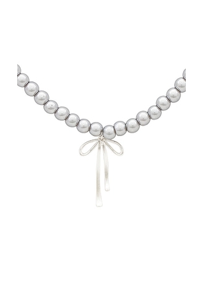 Casa Clara Emma Necklace in Metallic Silver.