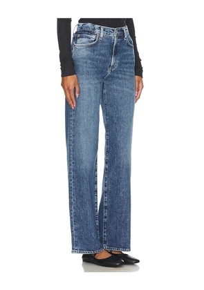 AGOLDE Harper Mid Rise Relaxed Straight Jeans in Blue. Size 24. Also in 23, 28, 31, 32.