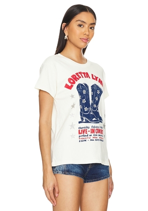 DAYDREAMER Loretta Lynn in Concert Tour Tee in Cream. Size M. Also in XS.
