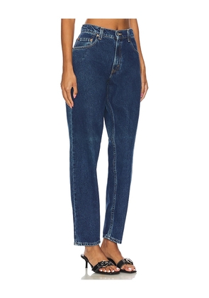 aligrace Vintage High Rise Slim Straight Jean in Blue. Size 24. Also in 32, 33, 34.