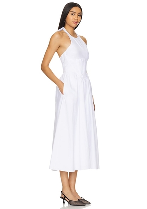 Bardot Kylen Midi Dress in White. Size 6. Also in 2, 8.
