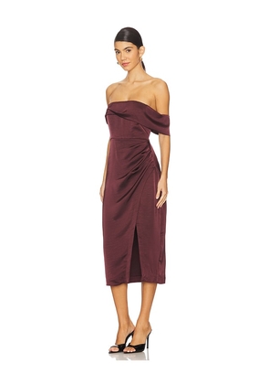 ASTR the Label Gwyneria Dress in Burgundy. Size L. Also in M, S, XL, XS.