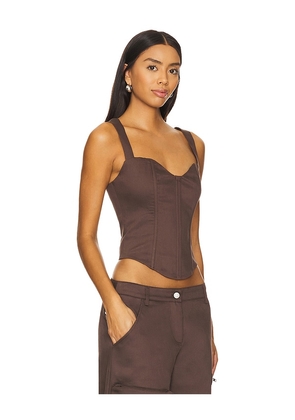 BY.DYLN Lucious Top in Brown. Size L. Also in M, S, XL, XS.