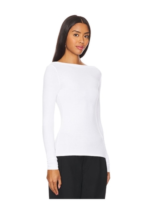 Enza Costa Silk Knit Boat Neck in White. Size L. Also in XL.