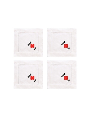 Chefanie Thirst Aid Cocktail Napkins in White.