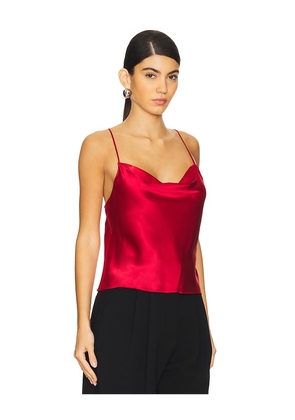 EAVES Haim Silk Cami Top in Red. Size L. Also in M, XL.