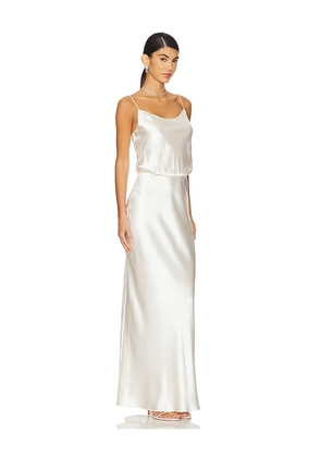 EAVES Yarden Silk Maxi Dress in Ivory. Size L. Also in M, S, XS, XXS.