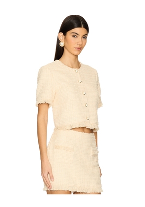 Amanda Uprichard Andrea Top in Beige. Size L. Also in M, S, XL, XS.