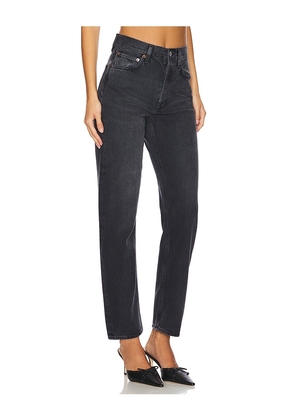 AGOLDE 90's Pinch Waist High Rise Straight Jeans in Black. Size 23. Also in 24, 25, 26, 27, 31.