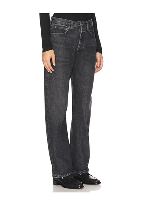 AGOLDE Kelly High Rise Relaxed Straight Jeans in Black. Size 23. Also in 24, 25, 26, 29, 30, 31.