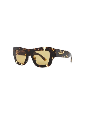 Bottega Veneta Square Sunglasses in Brown.