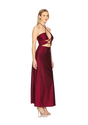 BOAMAR Dasha Long Dress in Burgundy. Size L. Also in XL, XS.