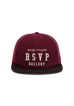 AGOLDE x RSVP Gallery Baseball Cap in Burgundy.