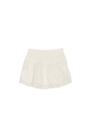 Bardot Junior Kids Ashlyn Broderie Skirt in Ivory. Size 5. Also in 4, 7.
