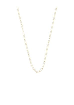 EF COLLECTION Mini Lola Chain Necklace in Metallic Gold.