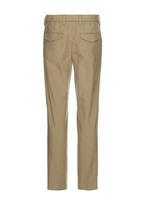 Club Monaco Hybrid Texture Elasticated Trouser in Brown. Size L. Also in M, S, XL/1X.