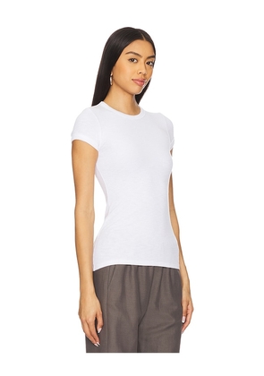 Enza Costa Cap Sleeve Crew Tee in White. Size L. Also in M, S, XS.