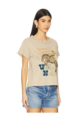 DAYDREAMER Willie Nelson Horse Called Music Reverse Gf Tee in Grey. Size L. Also in XS.