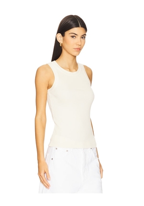 Citizens of Humanity Isabel Rib Tank Top in Cream. Size L. Also in M, S, XL, XS.