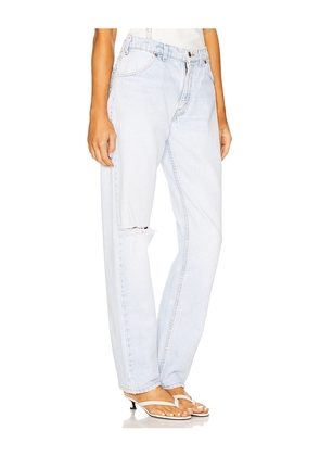 aligrace Vintage Classic Relaxed Long Jeans in Blue. Size 27. Also in 23, 28, 32.