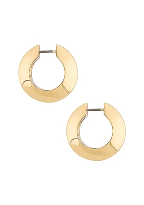 Jenny Bird Wide Hinged Hoops Earrings in Metallic Gold.