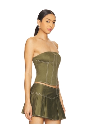 BY.DYLN x REVOLVE Jenna Corset in Olive. Size L. Also in M, S, XS.
