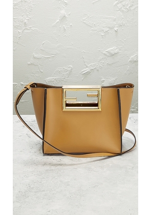 FWRD Renew Fendi Way Tote Bag in Tan.