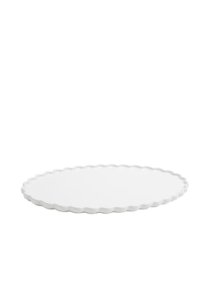 Fazeek Ceramic Wave Platter in White.