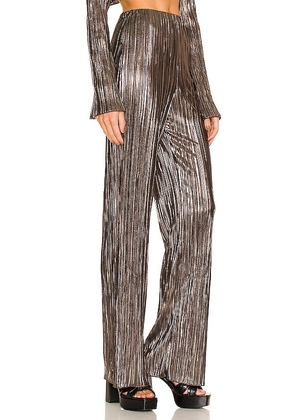 House of Harlow 1960 x REVOLVE Lidia Pant in Metallic Silver, grey. Size S. Also in L, XL.