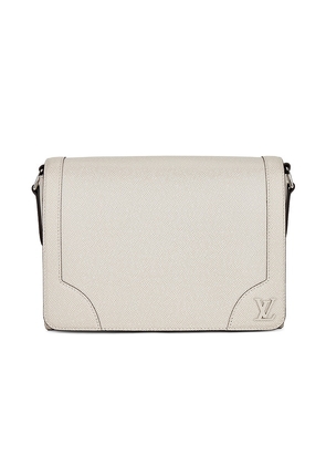FWRD Renew Louis Vuitton Guri Messenger Bag in Grey.