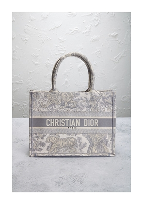 FWRD Renew Dior Book Tote Bag in Grey.