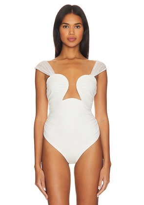 Free People x REVOLVE Double Take Bodysuit in Ivory. Size L. Also in M, S, XL.