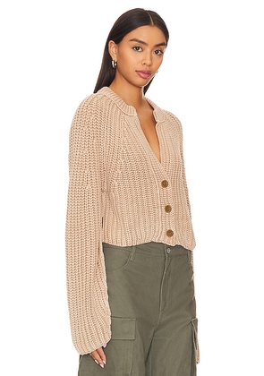 Free People Sweet Nothing Cardi in Tan. Size L. Also in M, S, XL, XS.