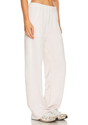 MONROW Fleece Sweatpants in Cream. Size L. Also in XS.