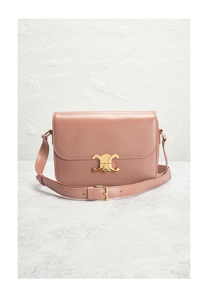 FWRD Renew Celine Classique Triomphe Shoulder Bag in Pink.