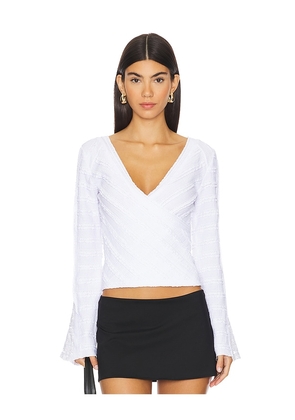 Free People Rocky Long Sleeve Top in White. Size L. Also in M, S, XL.