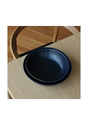 Fable The Low Serving Bowls Set of 2 in Black.