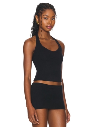Frankies Bikinis Marialla Knit Top in Black. Size L. Also in XL.