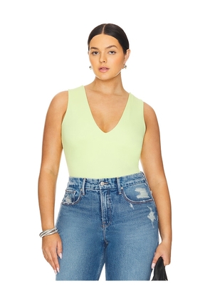 Good American Sculpting Deep V Tank Body in Green. Size 3X. Also in 4X, 5X.