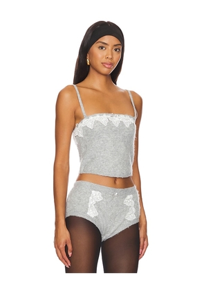 For Love & Lemons Arinah Tank in Grey. Size L. Also in M, XL.