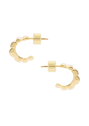 Heaven Mayhem Terre Hoop Earrings in Metallic Gold.