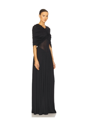 Helsa Philomena Jersey Dress in Black. Size L. Also in M, S, XL, XS.