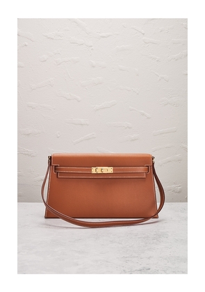 FWRD Renew Hermes Epsom Kelly Elan Shoulder Bag in Brown.