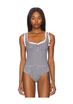 Free People x Intimately FP Cassie Bodysuit in Black. Size L. Also in M, S, XS.